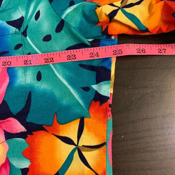 Hilo Hattie Mens XL Aloha Hawaiian Shirt Tropical Floral Print Made in Hawaii - Picture 7 of 12